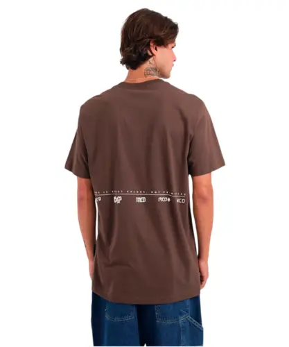 Camiseta MCD Regular Linha Do Tempo Marrom Ruina