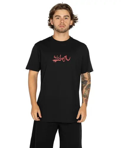 Camiseta Quiksilver Impaired Logo Dna Preto