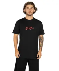 Camiseta Quiksilver Impaired Logo Dna Preto