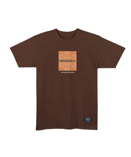Camiseta Grizzly Box Outdoor Division Drift Tee Chocolate
