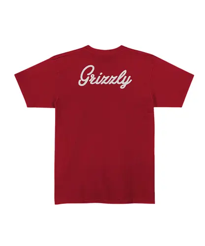 Camiseta Grizzly Back Script Logo Tee Red