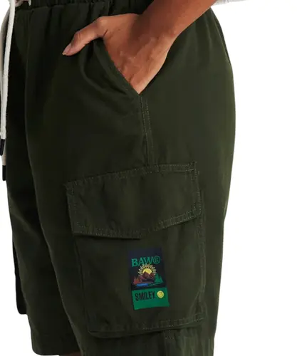 Bermuda Baw Cargo Baw x Smiley Verde Militar