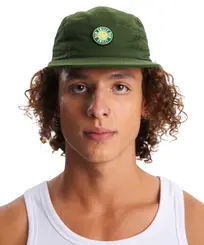 Boné Baw Five Panel Baw x Smiley Verde Militar