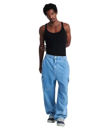 Calça Baw Simp Cargo Elementary Baw x Smiley Jeans Claro