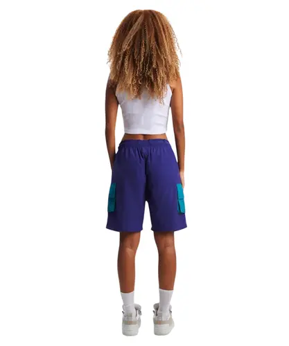 Bermuda Baw Running Cargo Roxo e Verde