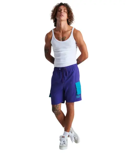 Bermuda Baw Running Cargo Roxo e Verde