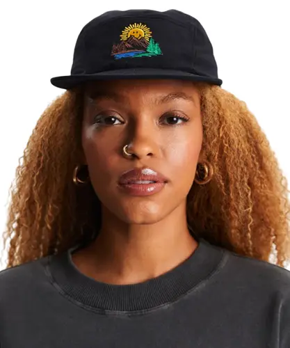 Boné Baw Five Panel Sun Baw X Smile Preto