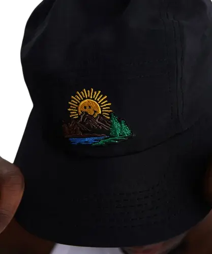 Boné Baw Five Panel Sun Baw X Smile Preto