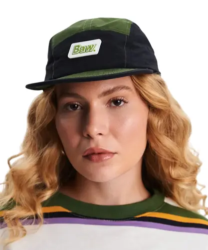 Boné Baw Five Panel Colorblock Energy Preto Verde Militar