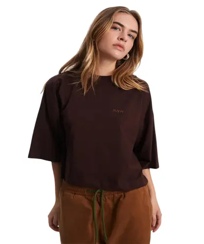 Camiseta Baw Boxy Garden Marrom
