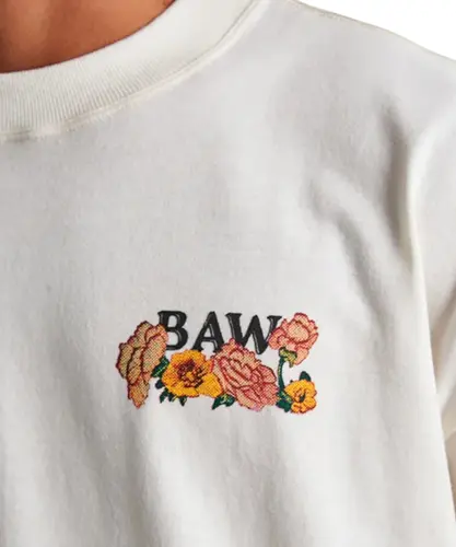 Camiseta Baw Maxi Over Garden Off White