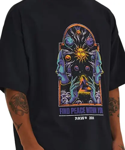Camiseta Baw Oversized Find Peace Preto