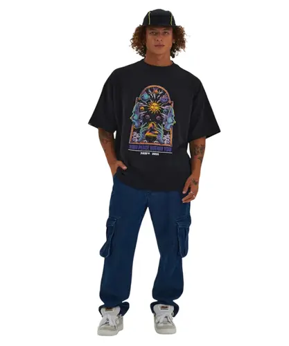 Camiseta Baw Oversized Find Peace Preto