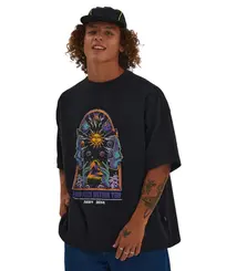 Camiseta Baw Oversized Find Peace Preto