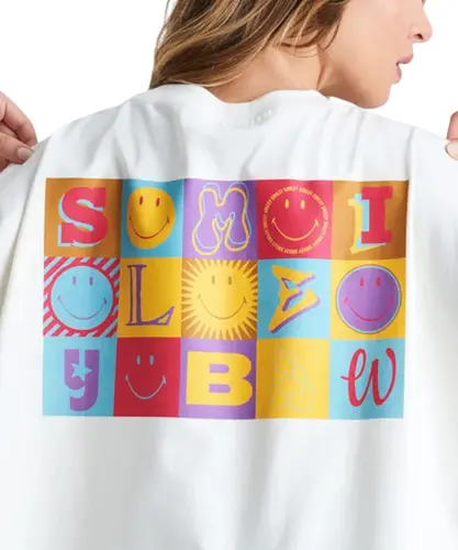 Camiseta Baw Oversized Holiday Baw X Smiley Off White