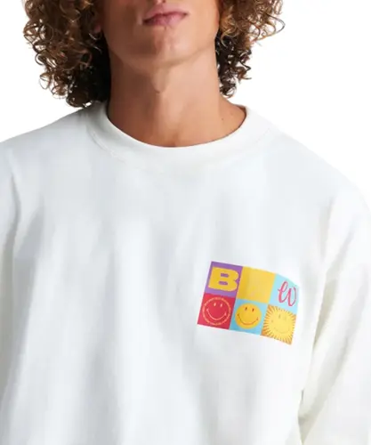 Camiseta Baw Oversized Holiday Baw X Smiley Off White