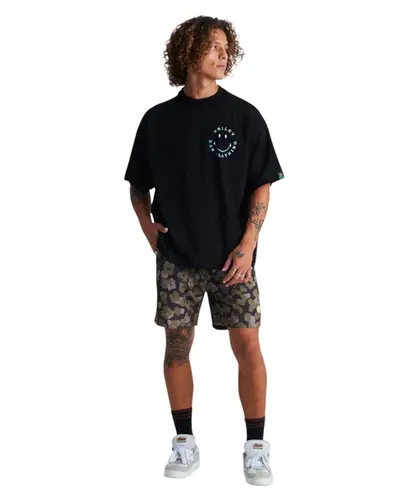 Camiseta Baw Oversized Iron Baw x Smiley Preto