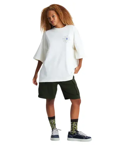 Camiseta Baw Oversized Flower Baw X Smiley Off White
