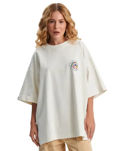 Camiseta Baw Oversized Global Heritage Off White