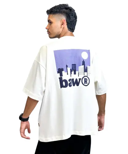 Camiseta Baw Oversized Inward City Off White