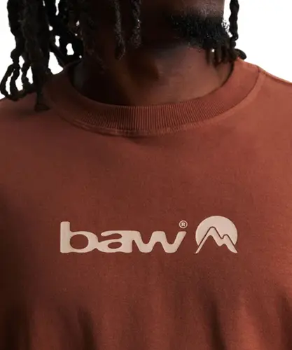 Camiseta Baw Oversized Outdoor Wellness Chocolate