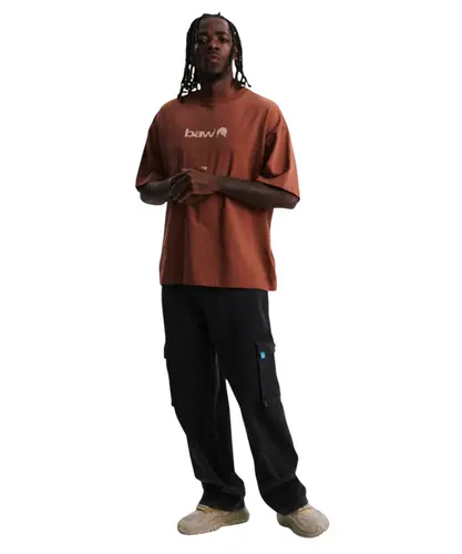 Camiseta Baw Oversized Outdoor Wellness Chocolate