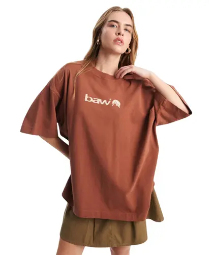 Camiseta Baw Oversized Outdoor Wellness Chocolate