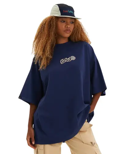 Camiseta Baw Oversized Baw Planet Marinho