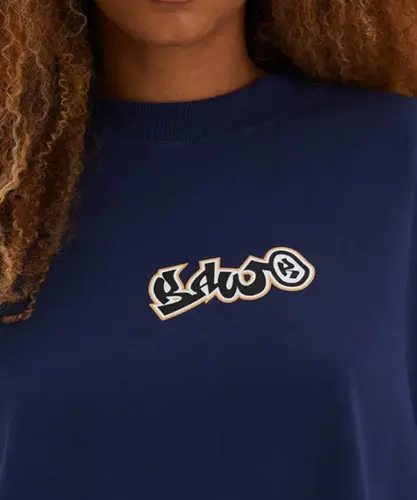 Camiseta Baw Oversized Baw Planet Marinho
