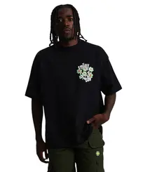 Camiseta Baw Oversized Blooming Baw x Smiley Preto