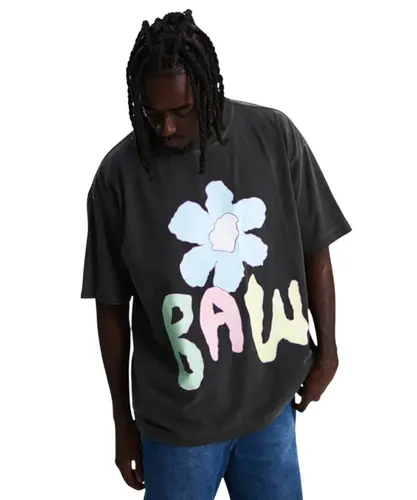 Camiseta Baw Oversized Sunflowers Preto