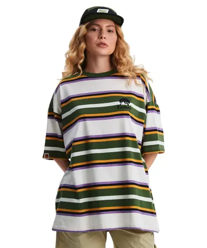 Camiseta Baw Oversized Striped Outdoor Off White