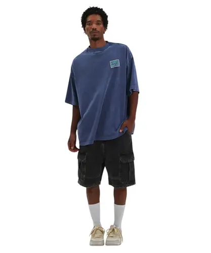 Camiseta Baw Oversized Street Garden Marinho Stoned