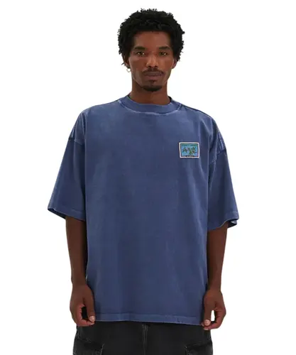 Camiseta Baw Oversized Street Garden Marinho Stoned