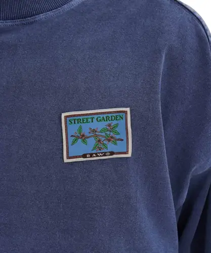 Camiseta Baw Oversized Street Garden Marinho Stoned