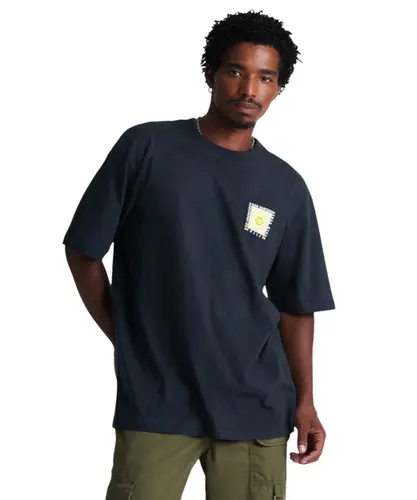 Camiseta Baw Regular Illusion Baw x Smiley Preto