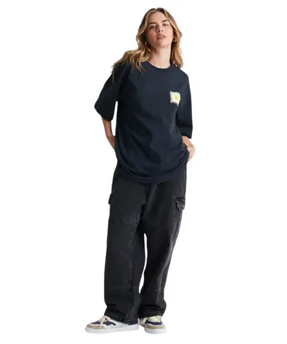 Camiseta Baw Regular Illusion Baw x Smiley Preto