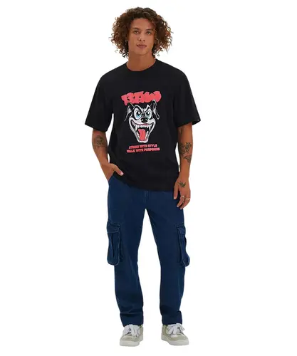 Camiseta Baw Regular Mad Dog Preto