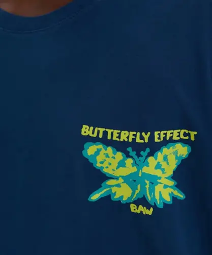 Camiseta Baw Regular Butterfly Effect Azul Marinho