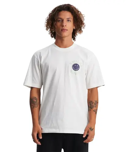 Camiseta Baw Regular Steps Baw X Smiley Off White