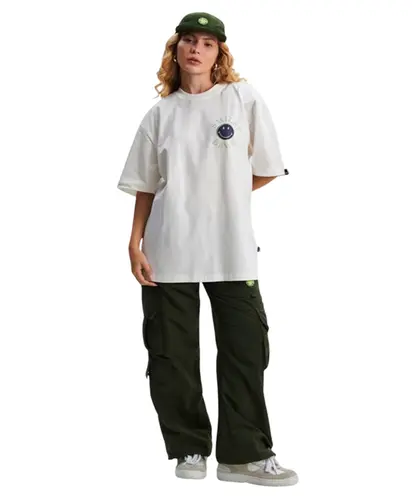 Camiseta Baw Regular Steps Baw X Smiley Off White