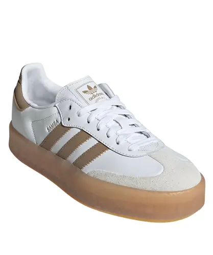 Tênis Adidas Sambae Branco e Marrom