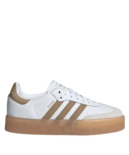 Tênis Adidas Sambae Branco e Marrom