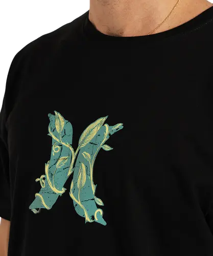 Camiseta Hurley Icon Garden Preto