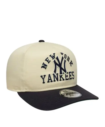 Boné New Era Heritage PC 19Twenty Creme e Azul Marinho