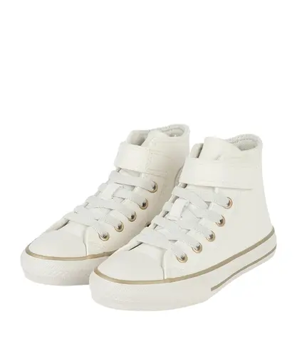 Tênis Converse Kids Chuck Taylor All Star 1V Hi Velcro Taylored Lux Amendoa Ouro Claro