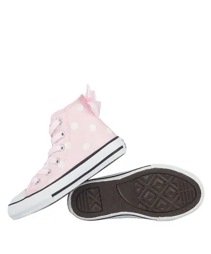 Tênis Converse Kids Chuck Taylor All Star Hi Better In Bows Creme Rosa