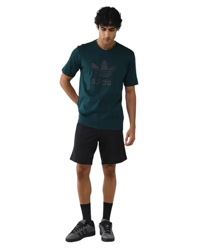 Camiseta Adidas Trefoil Verde Marrom