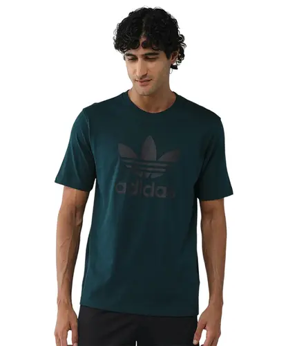 Camiseta Adidas Trefoil Verde Marrom