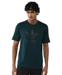 Camiseta Adidas Trefoil Verde Marrom